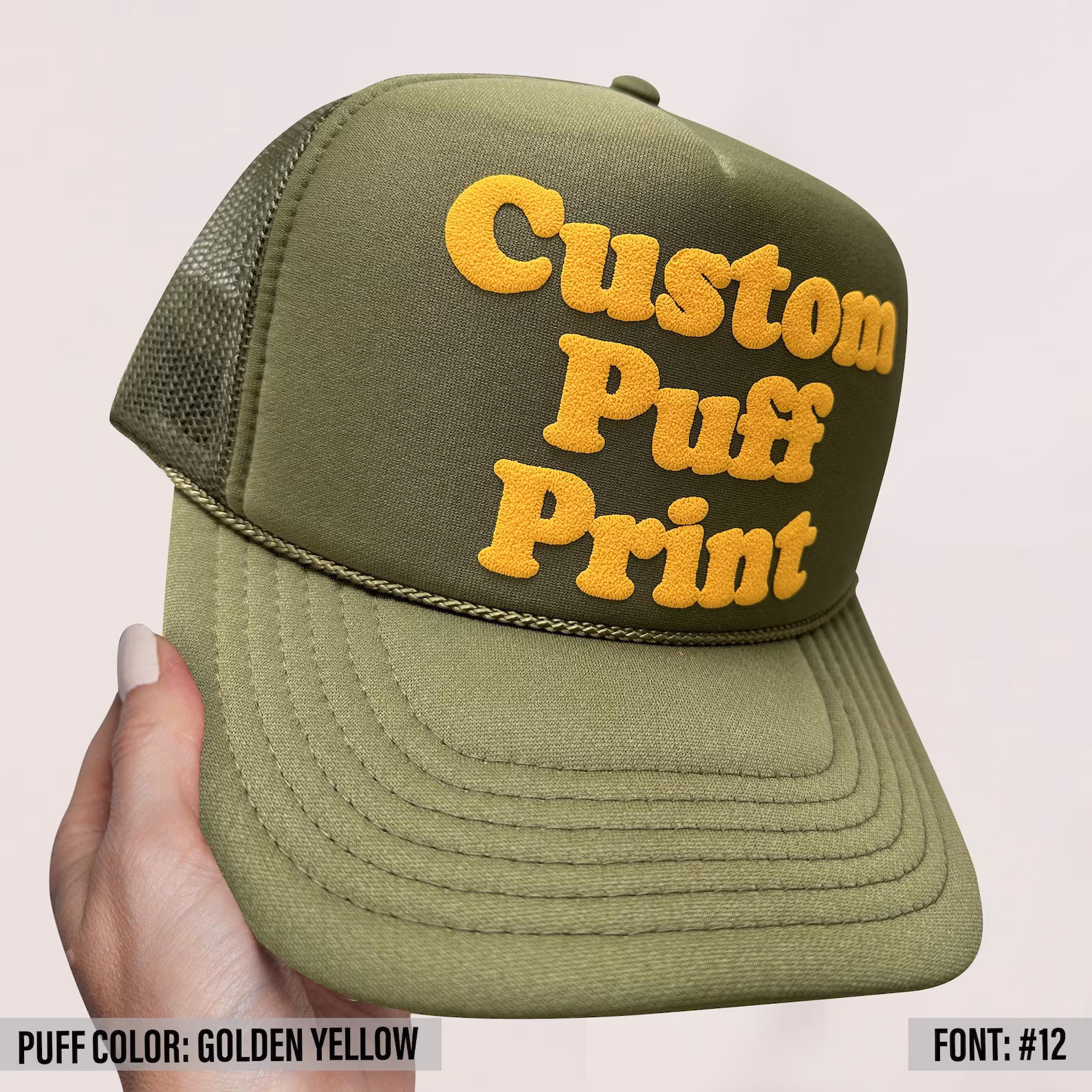 Custom PUFF Print Trucker Hat