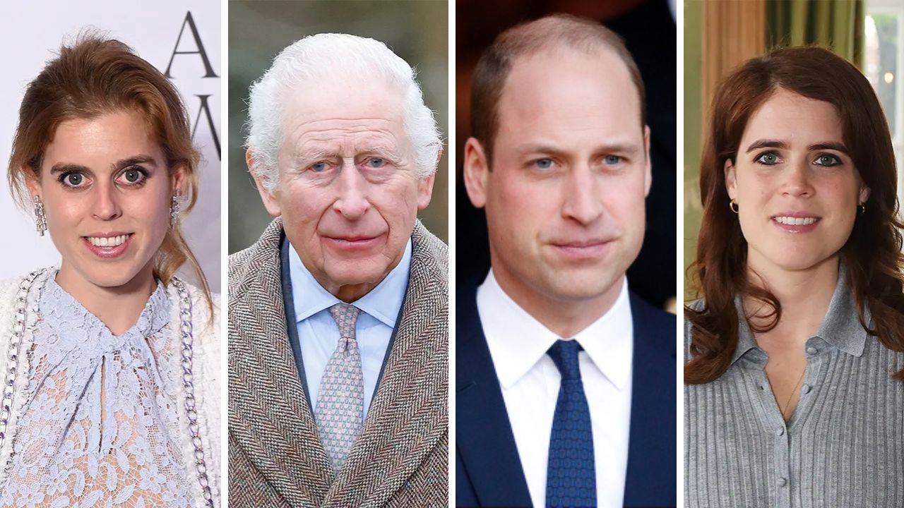 Princess Beatrice, King Charles, Prince William, Princess Eugenie