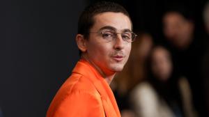 Timothée Chalamet at A24's "Marty Supreme" New York Premiere on December 16, 2025 in New York, New York.